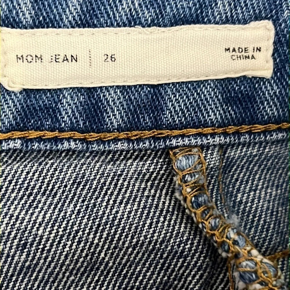 PacSun Two Tone Cotton Mom Jeans - Size 26 - Picture 6 of 9